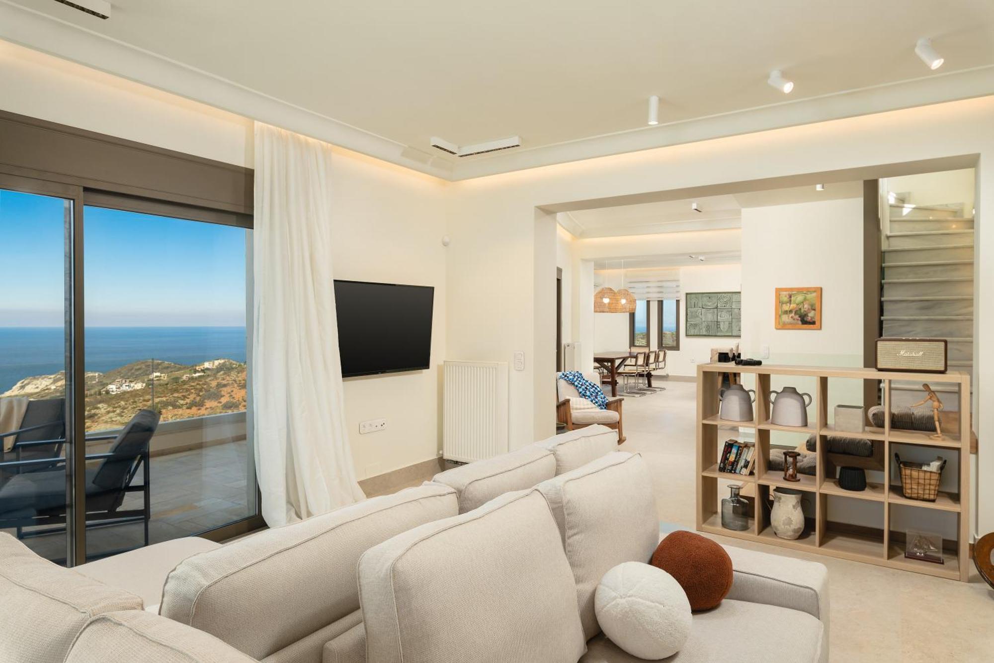 Minimalist Mediterranean Blue Key Villa With Sea View & Infinity Heated Pool Agia Pelagia  Exterior photo