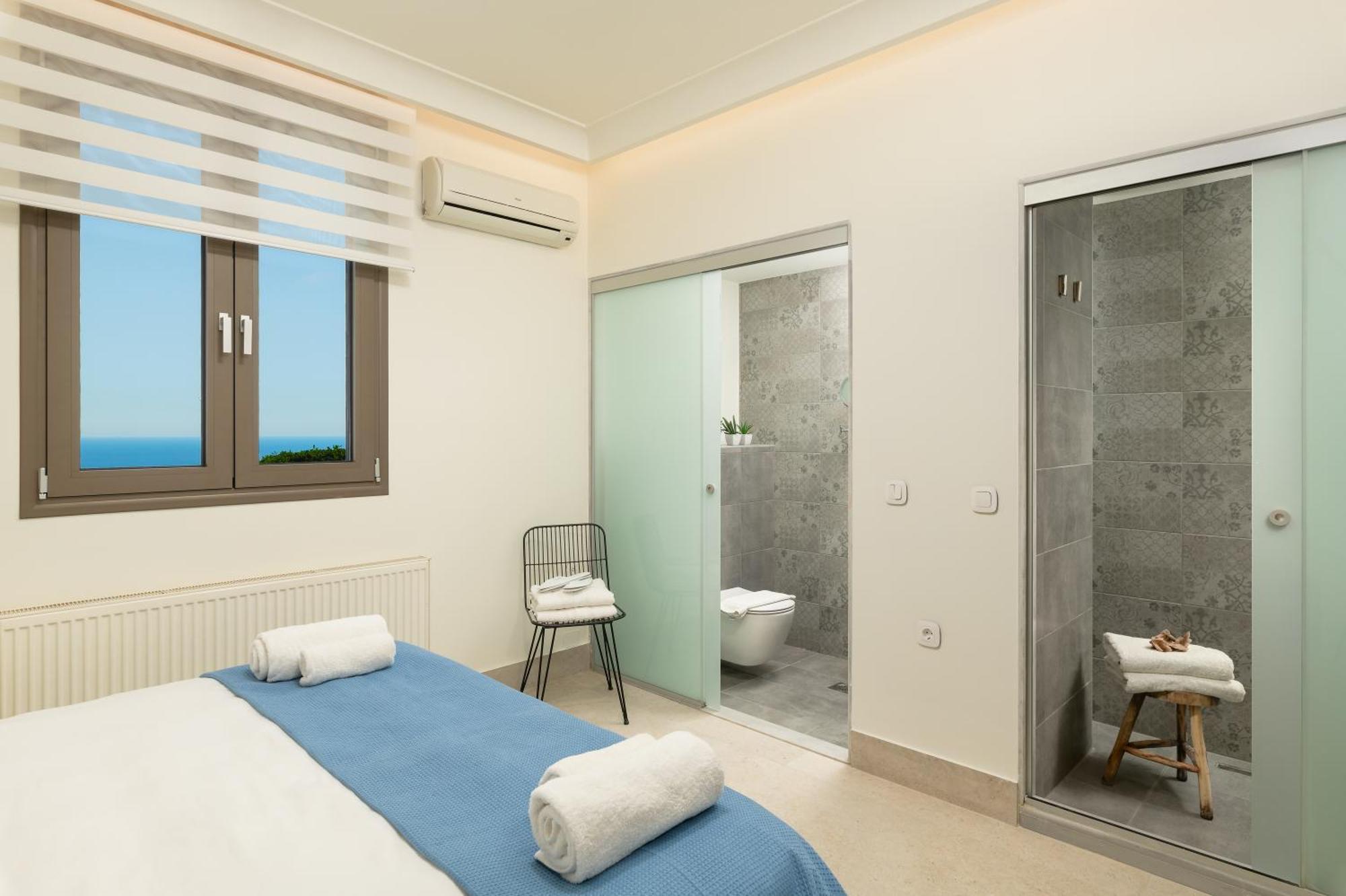 Minimalist Mediterranean Blue Key Villa With Sea View & Infinity Heated Pool Agia Pelagia  Exterior photo