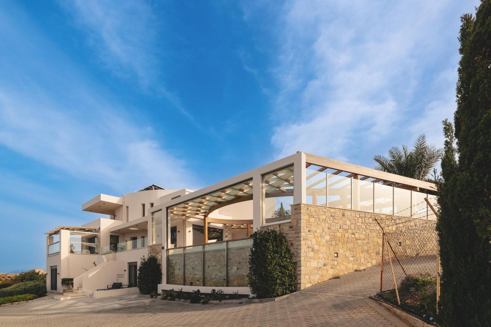 Minimalist Mediterranean Blue Key Villa With Sea View & Infinity Heated Pool Agia Pelagia  Exterior photo