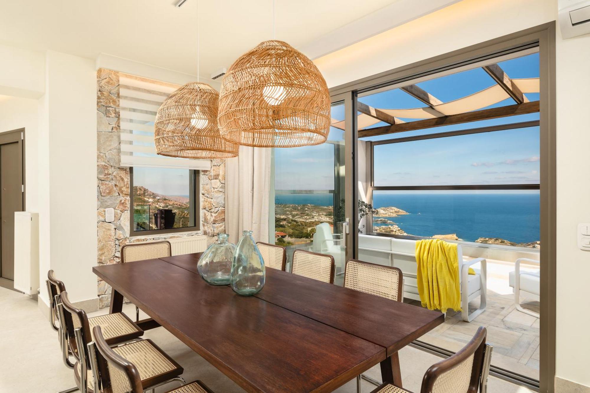 Minimalist Mediterranean Blue Key Villa With Sea View & Infinity Heated Pool Agia Pelagia  Exterior photo
