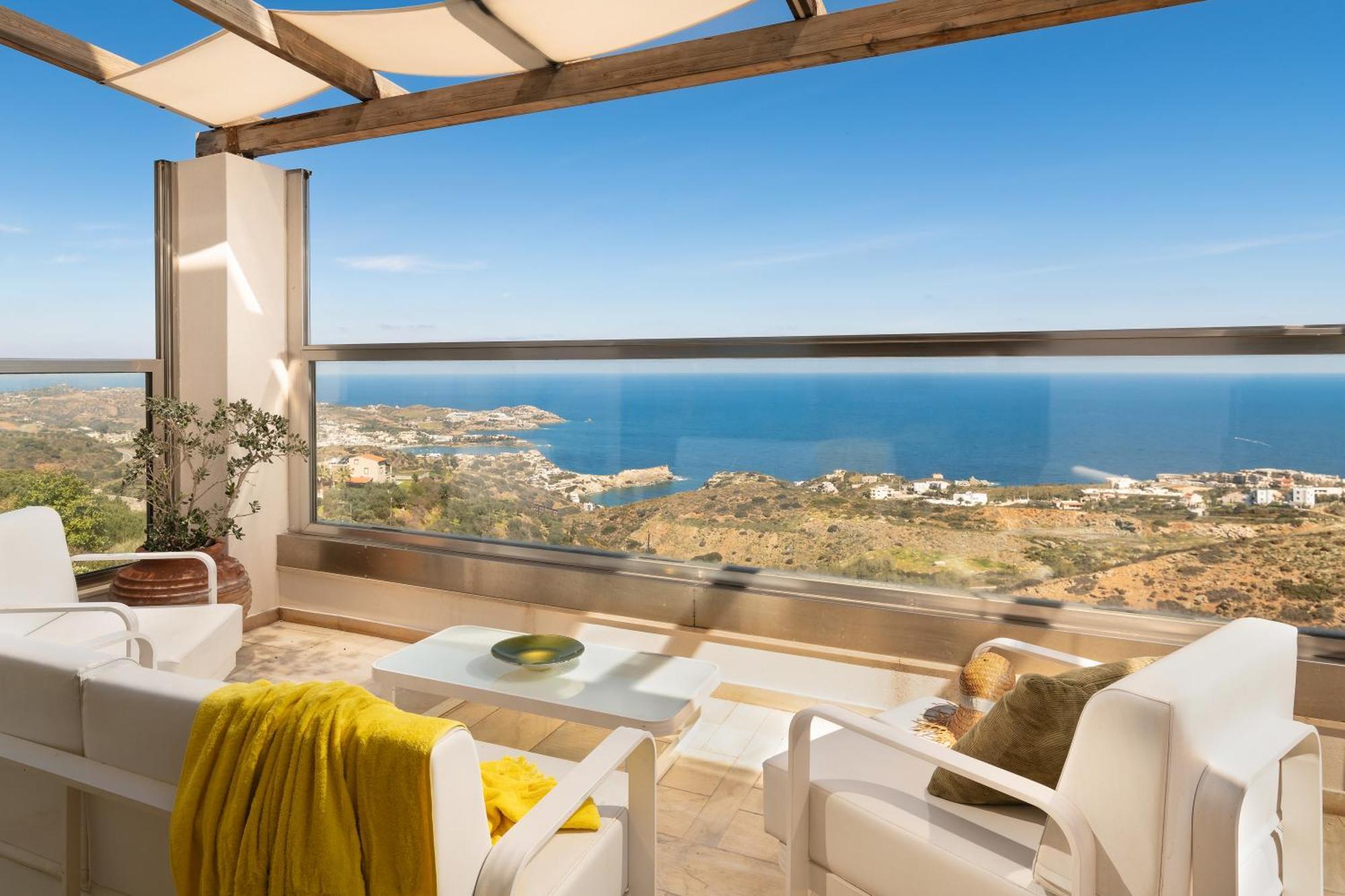 Minimalist Mediterranean Blue Key Villa With Sea View & Infinity Heated Pool Agia Pelagia  Exterior photo
