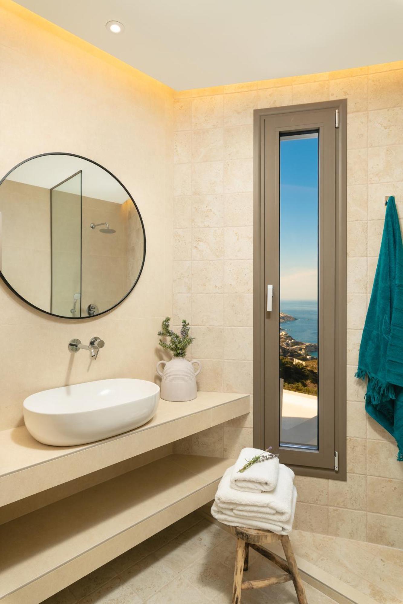 Minimalist Mediterranean Blue Key Villa With Sea View & Infinity Heated Pool Agia Pelagia  Exterior photo