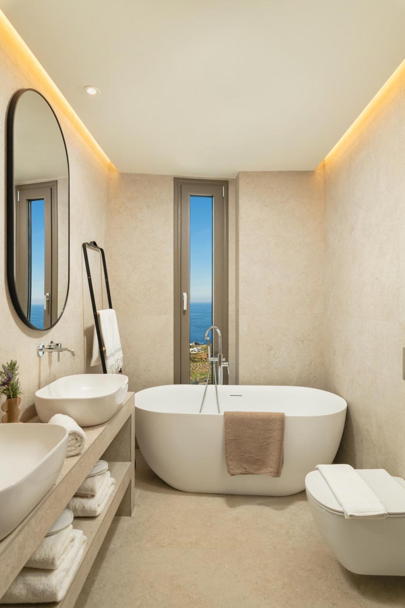 Minimalist Mediterranean Blue Key Villa With Sea View & Infinity Heated Pool Agia Pelagia  Exterior photo