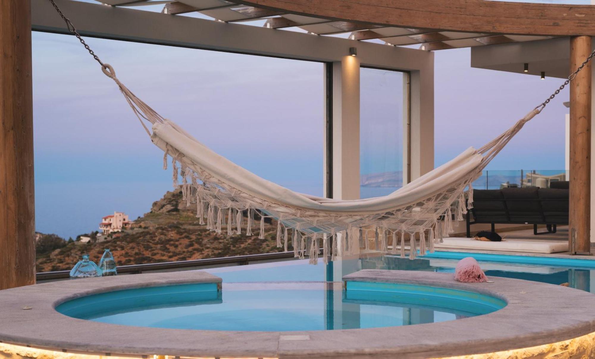 Minimalist Mediterranean Blue Key Villa With Sea View & Infinity Heated Pool Agia Pelagia  Exterior photo